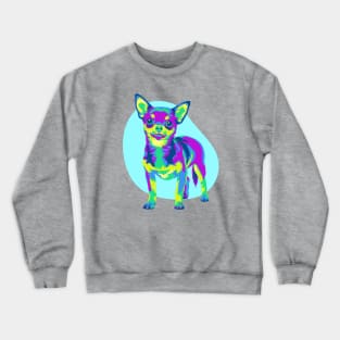 Brightly Colored Chihuahua Crewneck Sweatshirt